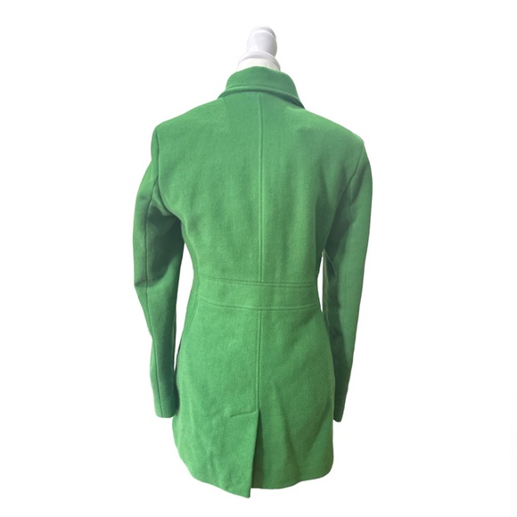 Calvin Klein Logo Kelly Green Long button Coat empire Waist New without Tag - Picture 3 of 8